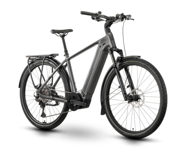 E-Bike Pedelec Raymon "Tahona Ultra" Diamant - metalgrey / black / citron
